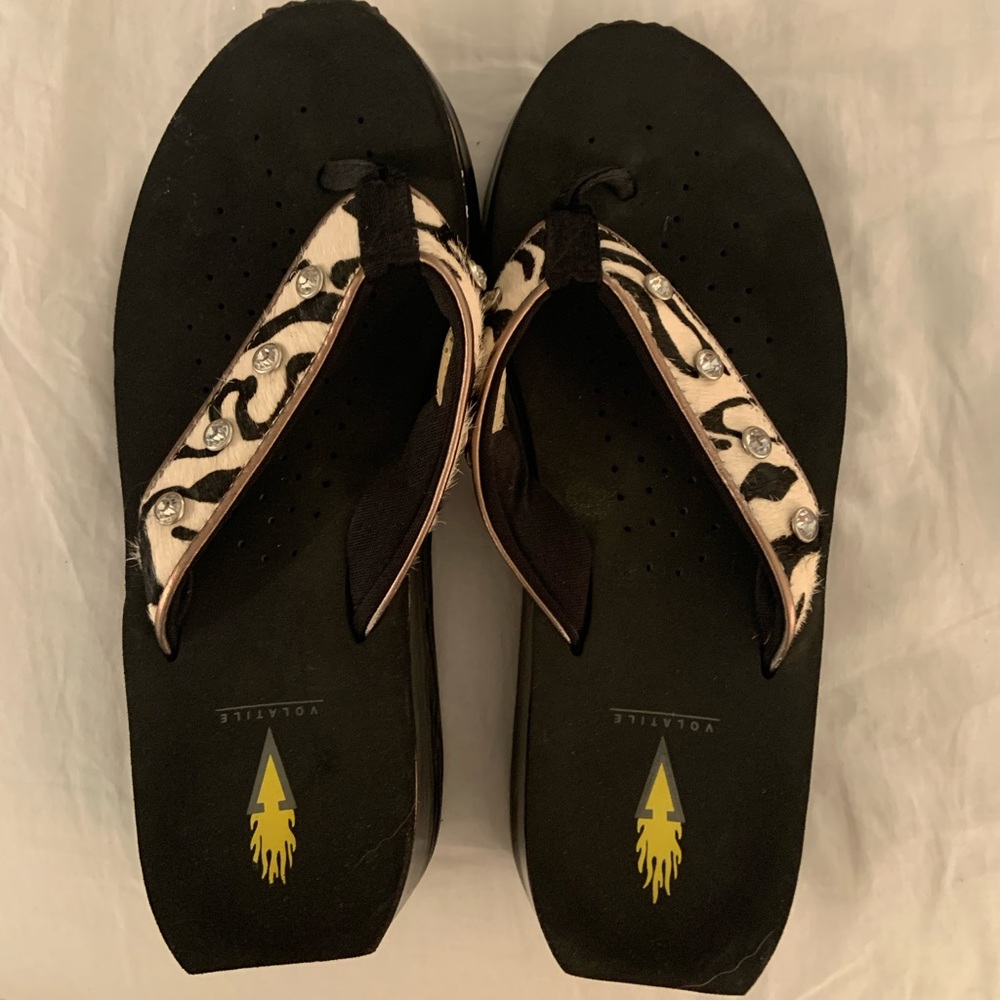 Volatile Zebra Heeled Sandal